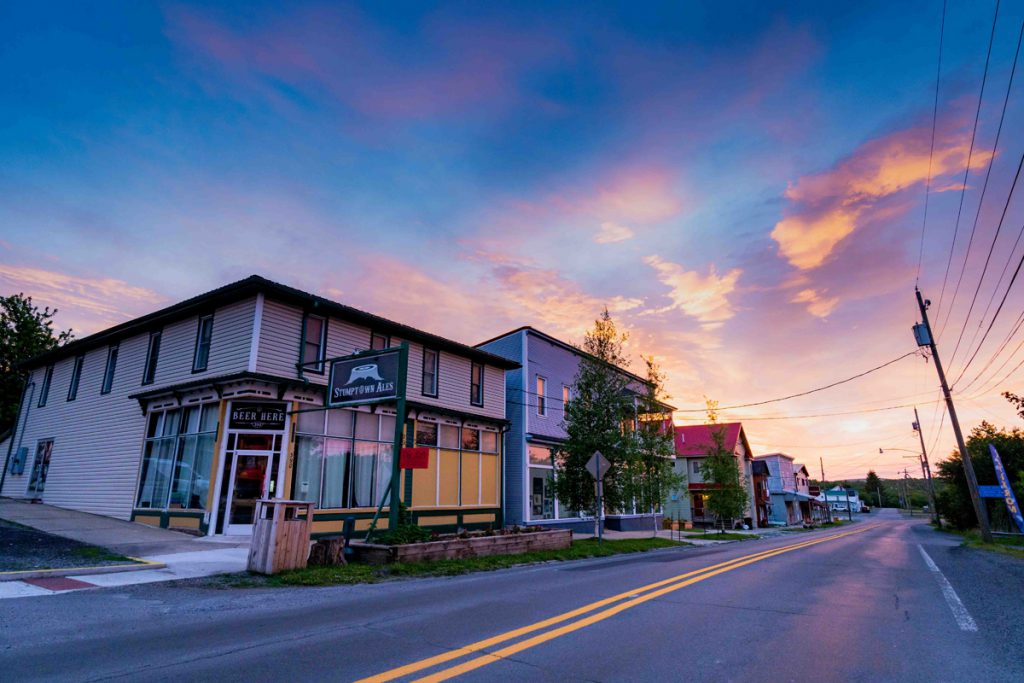 Sunset over Stumptown Ales