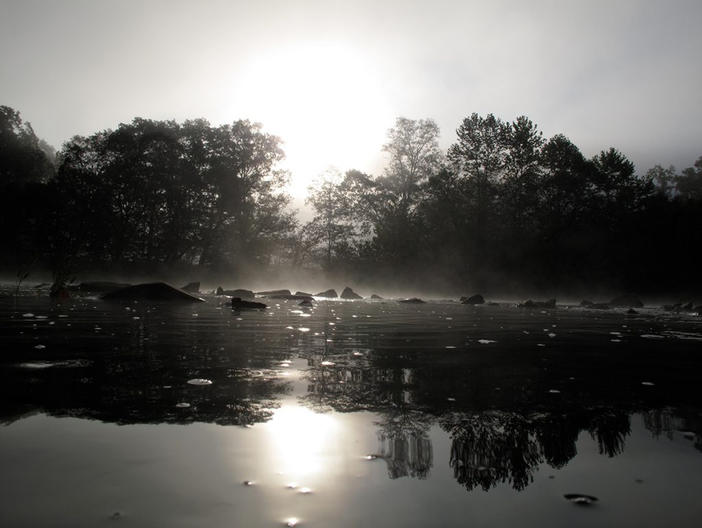 Morning mist coming off of the Greenbrier River.